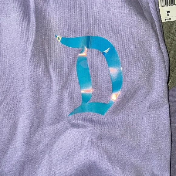 Disneyland purple iridescent jogger sweats with gray stripes size 3XL - Picture 2 of 10